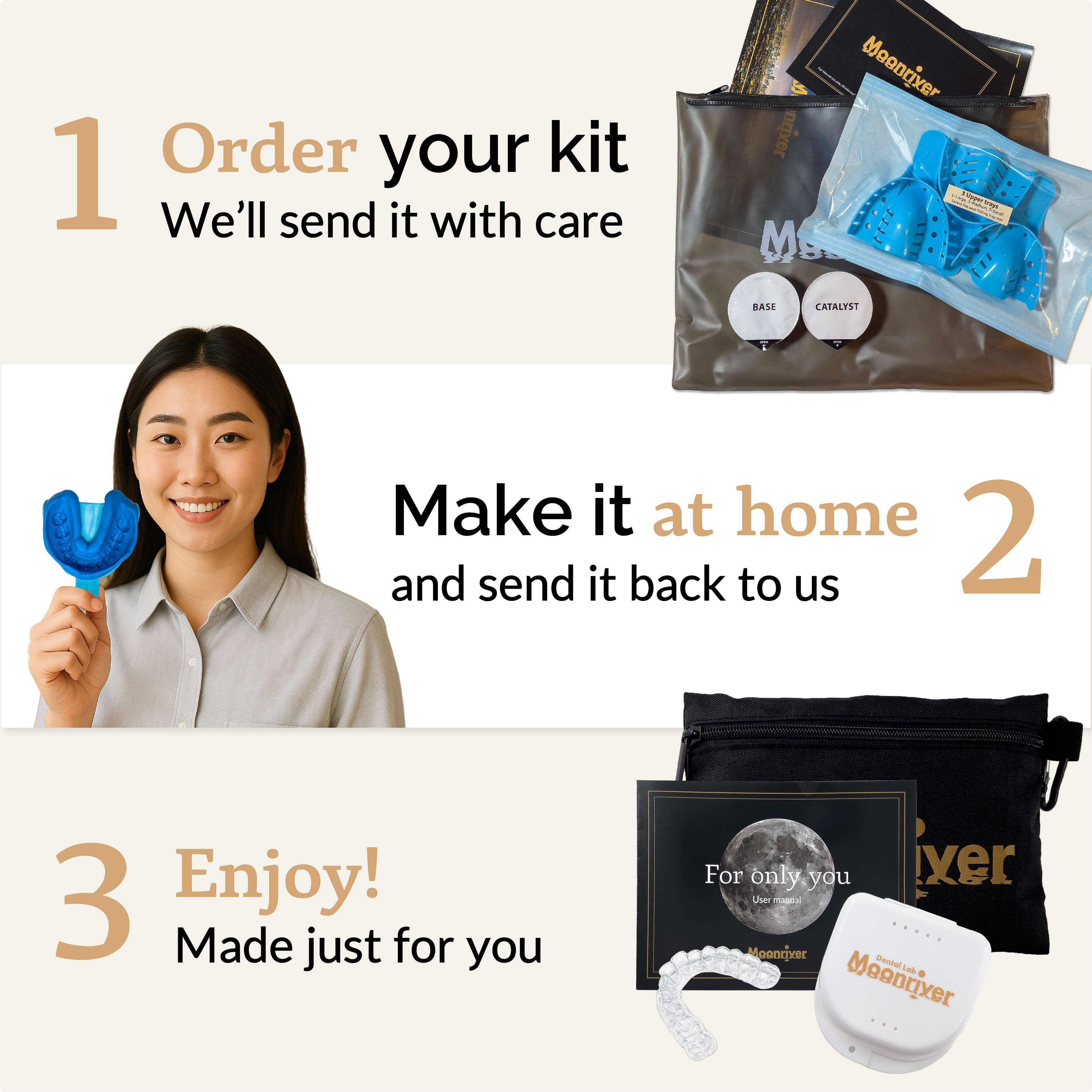 Custom Clear Retainer for Smile Maintenance (Lower)